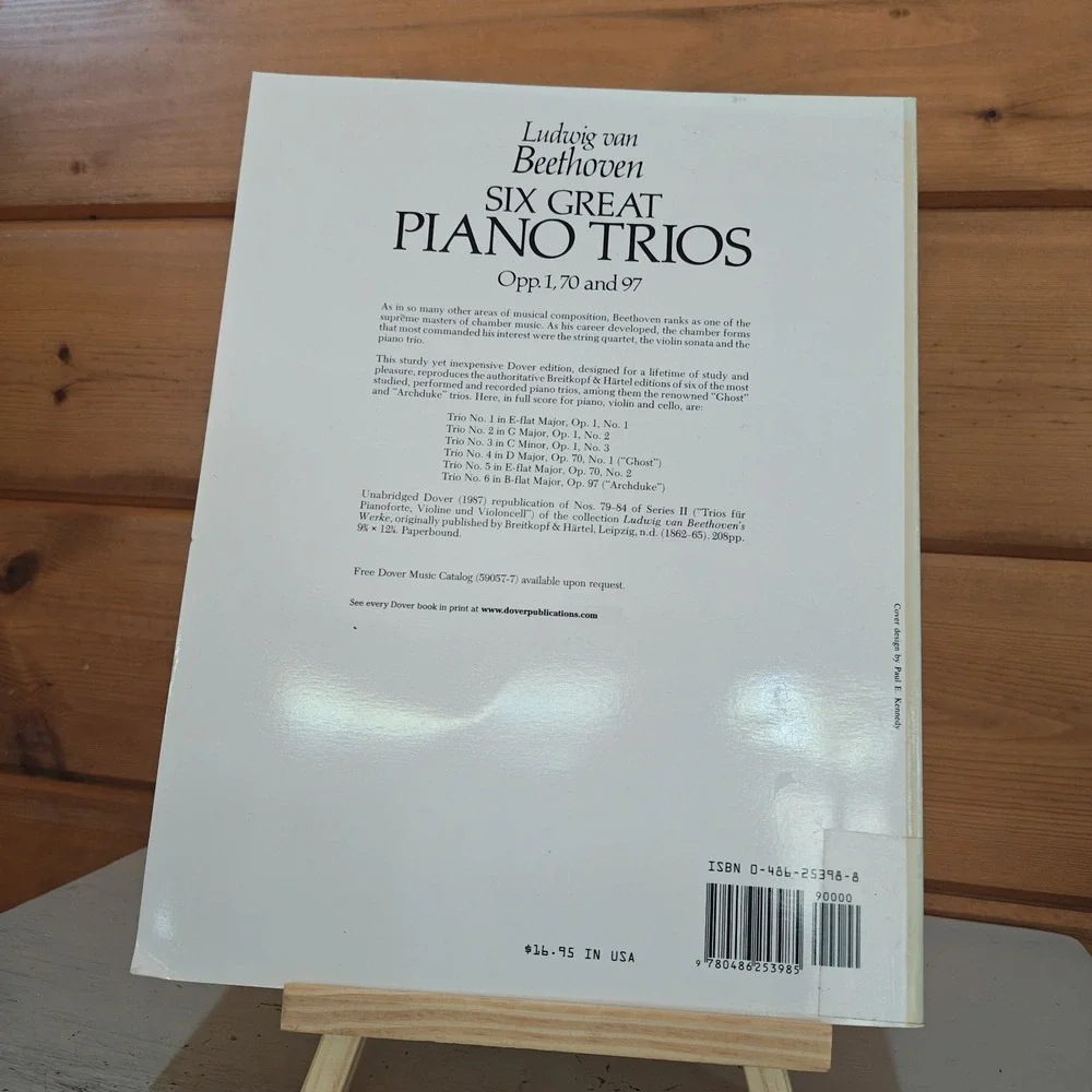 Beethoven: Six Great Piano Trios Opp. 1, 70 and 97, Dover 9780486253985